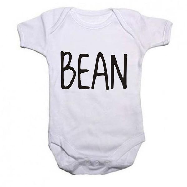 Bean Baby Grow/ Onesie - White