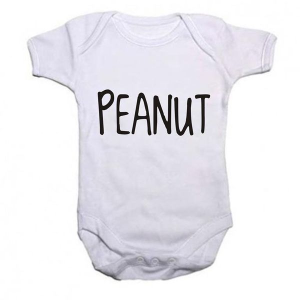 Peanut Baby Grow/ Onesie - White