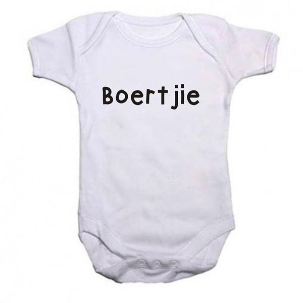 Boertjie Baby Grow/ Onesie - White
