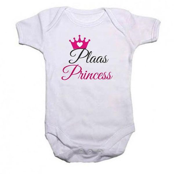 Plaas Princess Baby Grow/ Onesie - White