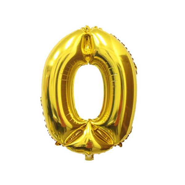 Gold Foil Balloon 0 (Size: 35" x 45")