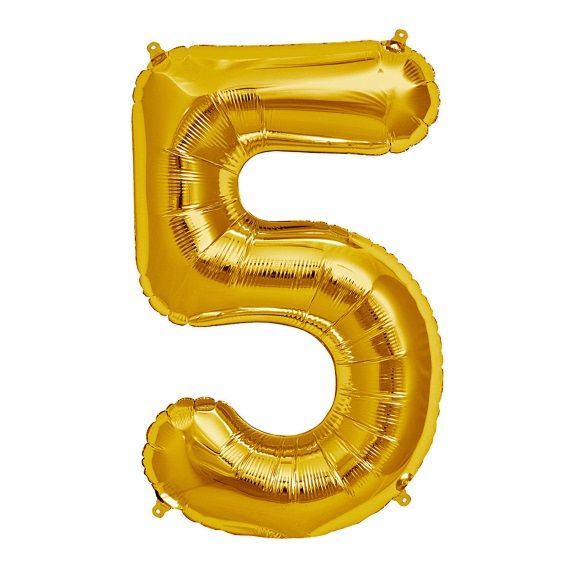 Gold Foil Balloon 5 (Size: 35" x 45")