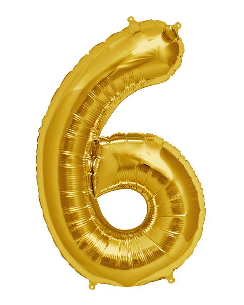 Gold Foil Balloon 6 (Size: 35" x 45")