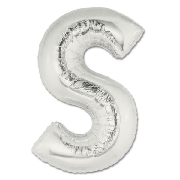 Silver foil balloon S (Size: 114 cm x 63 cm)