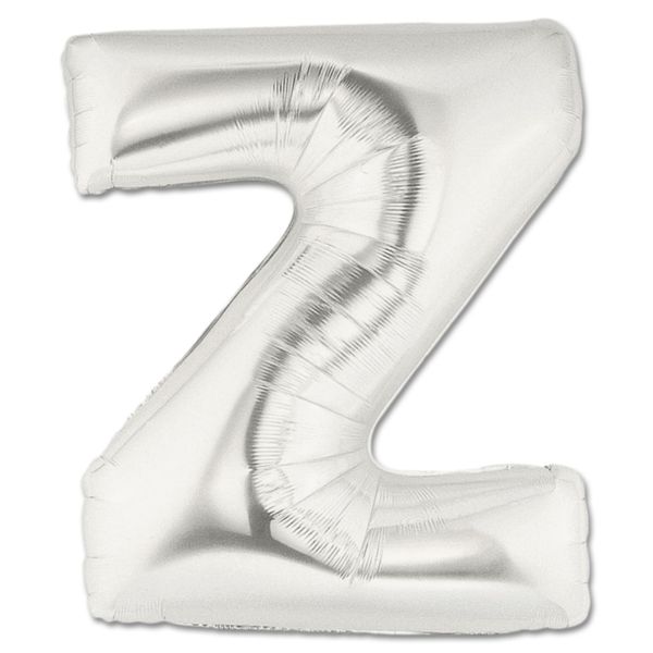 Silver foil balloon Z (Size: 114 cm x 84 cm)