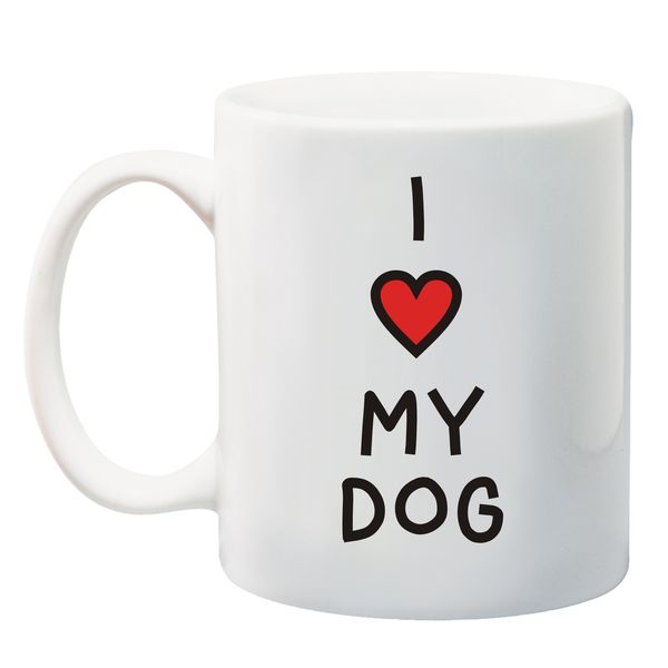 Qtees Africa I Love My Dog - White Printed Mug