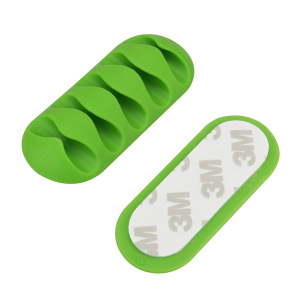 Silicon Cable Organizer - Green (Pack of 2)