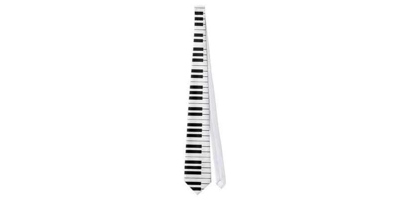 Piano Tie - Black &amp; White