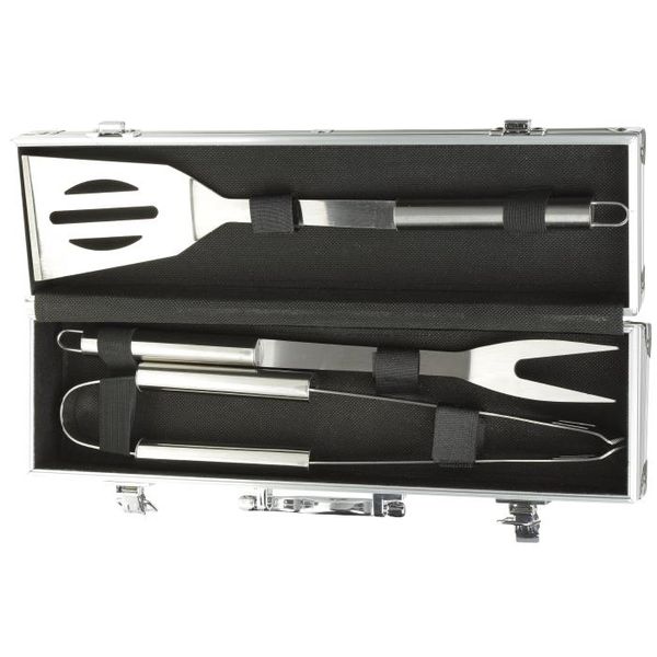 Eco - 3 Piece Braai Set In Metal Carry Case