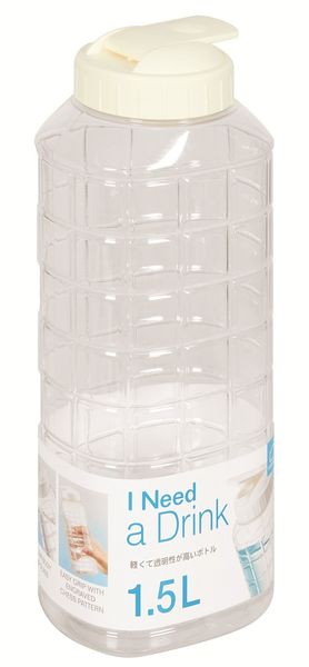 Lock &amp; Lock - Fridge Door Bottle 1.5 Litre - Clear With White Lid