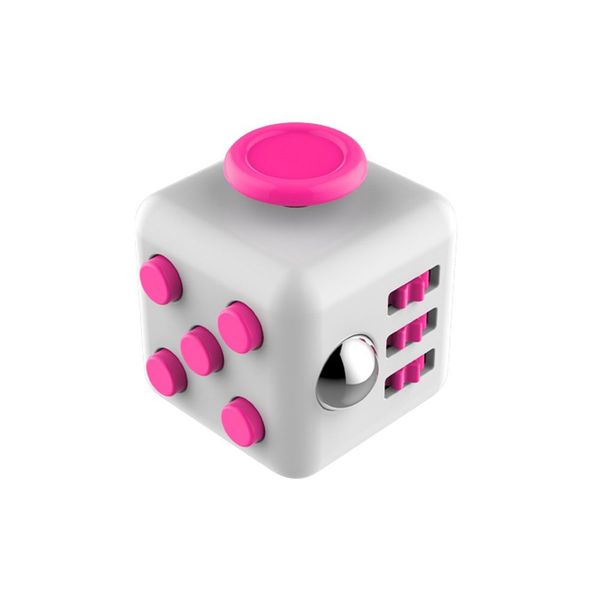 Stress Toy Inspired By The Fidget Cube - White &amp; Pink