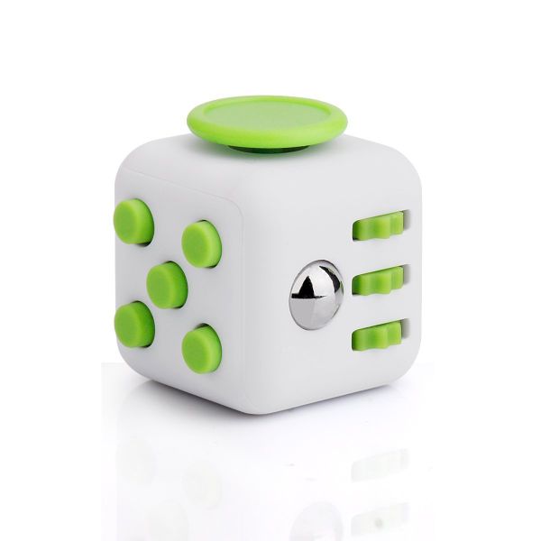 Stress Toy Inspired By The Fidget Cube - White &amp; Green