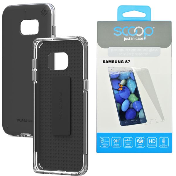 Puregear Dualtek Pro Samsung Galaxy S7 Case Bundle - Black