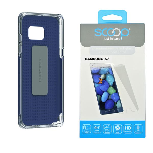 Puregear Dualtek Pro Samsung Galaxy S7 Case Bundle - Blue