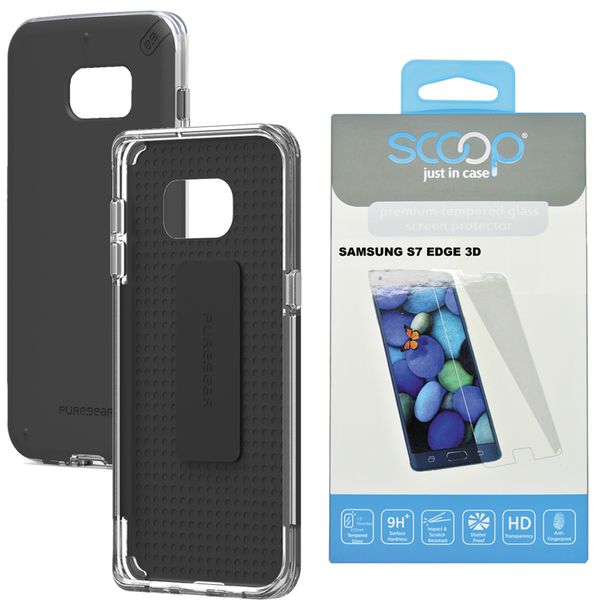 Puregear Dualtek Pro Samsung Galaxy S7 Edge Case Bundle - Black