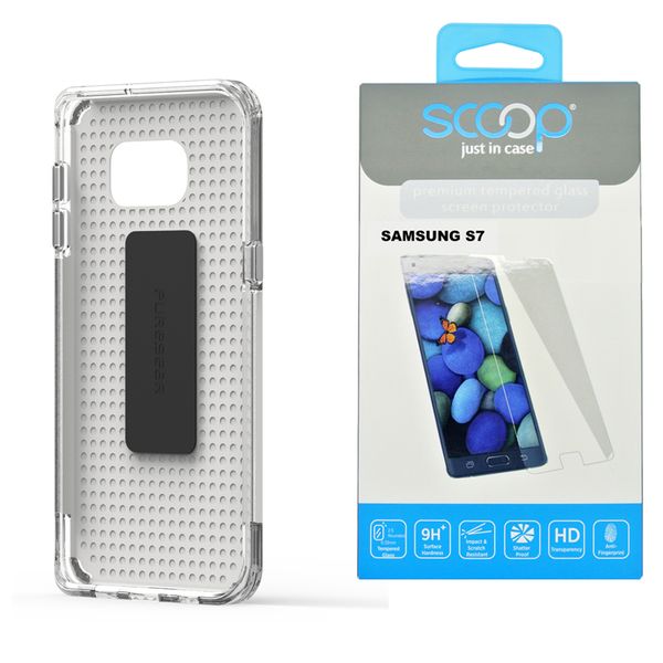 Puregear Dualtek Pro Samsung Galaxy S7 Case Bundle - White