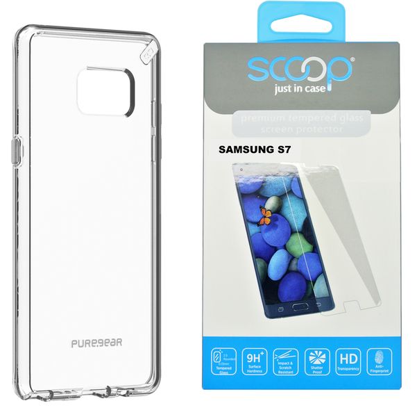 Puregear Slim Shell Samsung Galaxy S7 Case Bundle - Clear