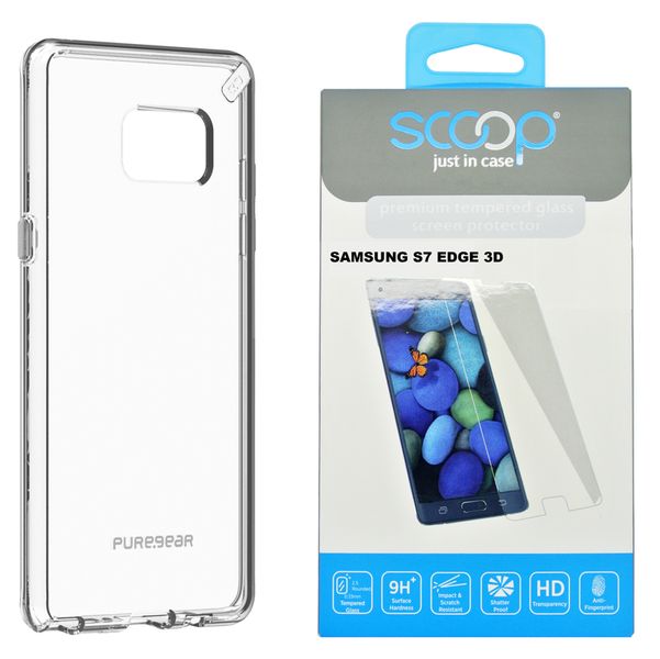 Puregear Slim Shell Samsung Galaxy S7 Edge Bundle - Clear