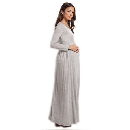 Absolute Maternity Long Sleeved Maternity Maxi Dress Melange Shop Today. Get it Tomorrow takealot