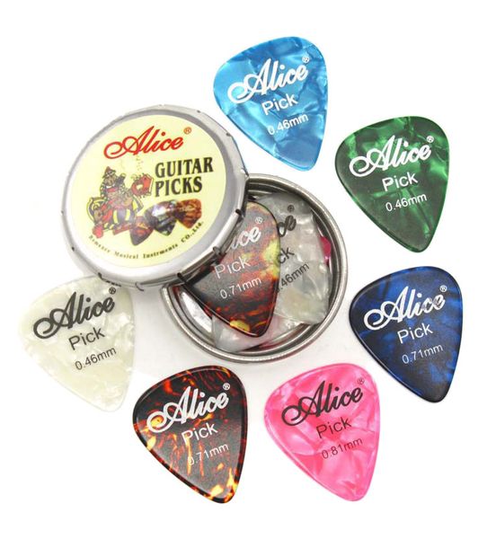 Alice 20pc Big Round Metal Pick Box