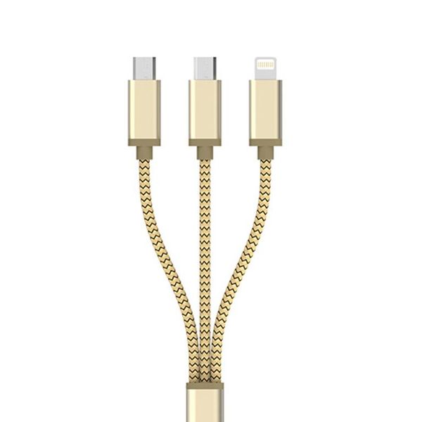 LDNIO 3-in-1 Fast Charge Cable for IOS or Android
