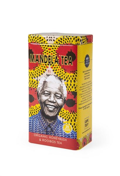 Mandela Tea Organic Honeybush &amp; Rooibos Tea Tin - 20 Bags