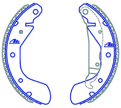 ATE Brake Shoes - Opel Corsa B, C