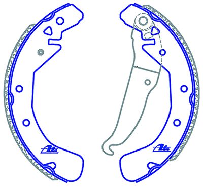 ATE Brake Shoes - Opel Astra, Corsa, Chev Utility
