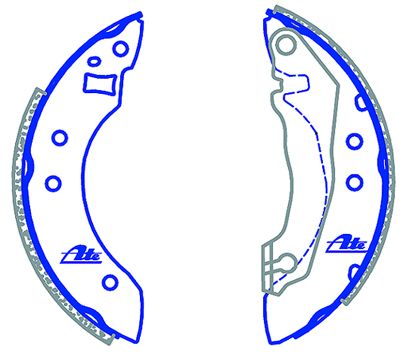 ATE Brake Shoes - Nissan Sentra, Langley, Ford Escourt