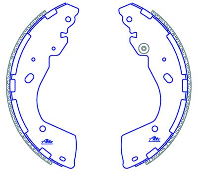 ATE Brake Shoes - Nissan Navara, Ford Ranger, Mazda BT 50