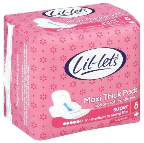 Lil-lets Maxi Super Unscented Pads - 8's