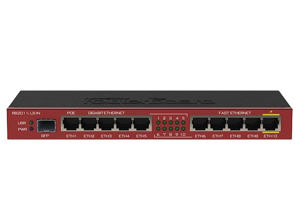 MikroTik RB2011iLSIN Desktop 10x Ethernet 1x SFP