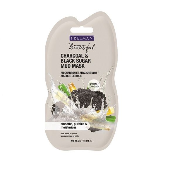 Freeman Facial Mask Charcoal &amp; Black Sugar Mud Mask - 175ml