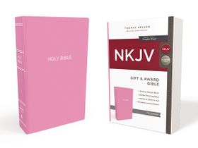 NKJV, Gift and Award Bible, Leather-Look, Pink, Red Letter Edition ...