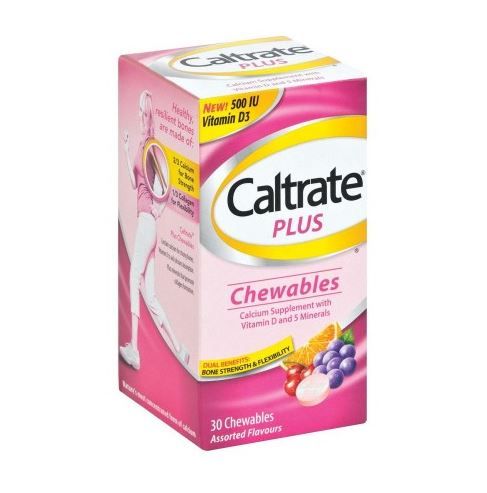 Caltrate Plus Chew 30s 500iu Vit D