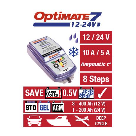 OptiMate 6 Select, 9-step 12V 5A sealed battery saving charger