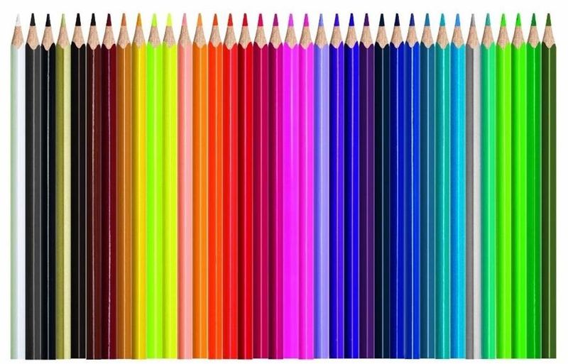 36 Coloured Pencils in a Tin Box - Triangular Shaped