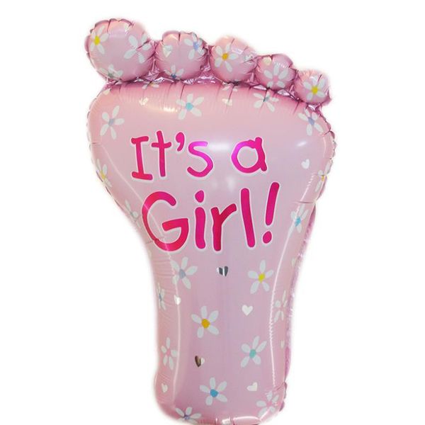 It's A Girl - Pink Foot Foil Balloon