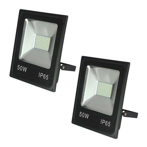 Set of 2 Super Bright 50W WSW Slim SMD LED Flood Light