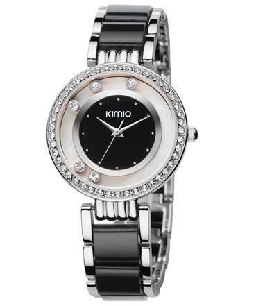 Skyla Jewels Kimio Ultra Slim Luxury Women Rhinestone Watch - White