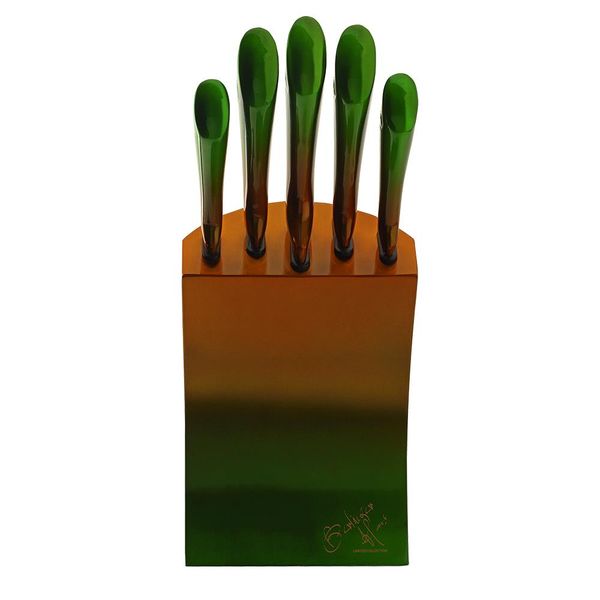 Berlinger Haus - Knife Set In Block - Gold Green