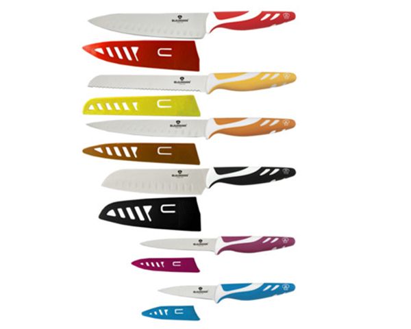 Blaumann 12-Piece Stainless Steel Multi Colour Knife Set with Guard Protector