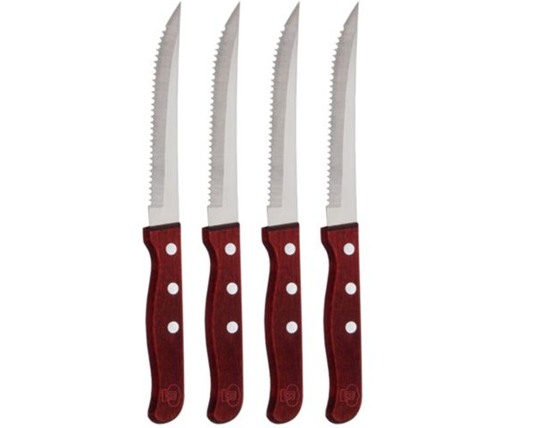 Blaumann 4-Piece Stainless Steel Steak Knife Set - Brown