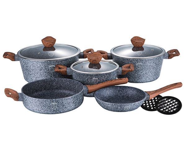 Berlinger Haus 10-Piece Marble Coating Cookware Set - Forest Line