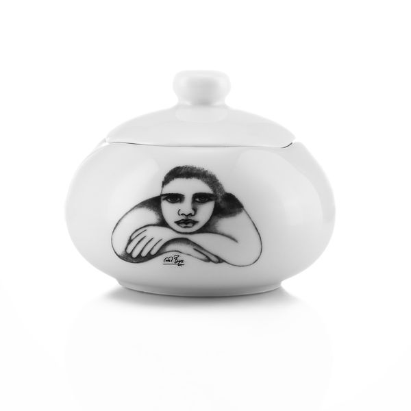 Carrol Boyes - Sugar Bowl With Lid-Look Ahead - White