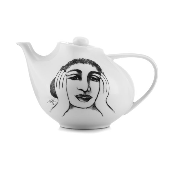 Carrol Boyes - Tea Pot - It's Hot - White