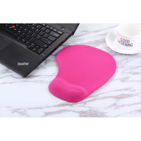 mouse pad with wrist rest pink