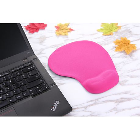 mouse pad with wrist rest pink