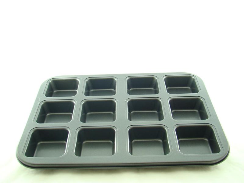 Square Shape Mould Baking Tray 12 Hole