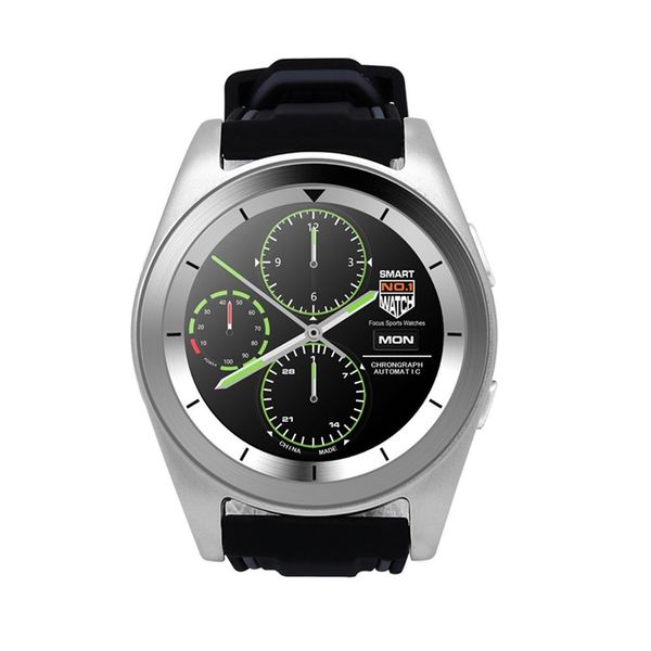 NO.1 G6 Bluetooth 4.0 Heart Rate Monitor Smart Watch - Silver Face, TPU Strap Smartwatch